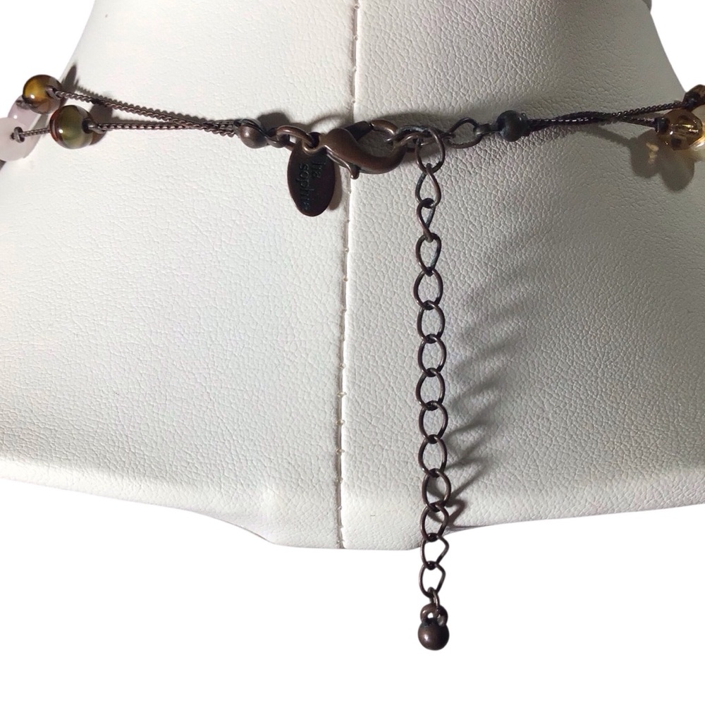Lia Sophia Beaded Necklace Double Strand Tear Drop - Picture 2 of 7